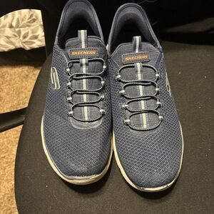 Skechers Navy and Orange Slip-On Shoes